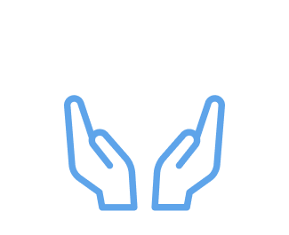 hands with checkmark icon